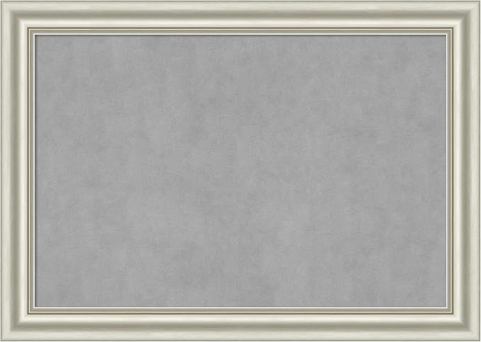 Amanti Art Silver Framed Magnetic Board 30x42 Large Vision Board by AmantiArt