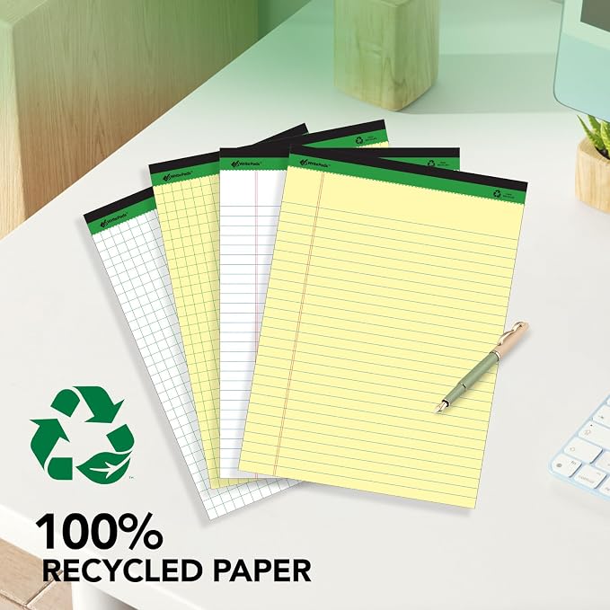 KAISA Legal Notepads 8.5"x11.75"，12pads note pads office supplies Recycled - Image 6