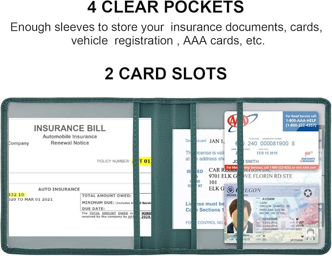 Cacturism Car Registration and Insurance Holder, Vehicle Glove Box Car - Image 2