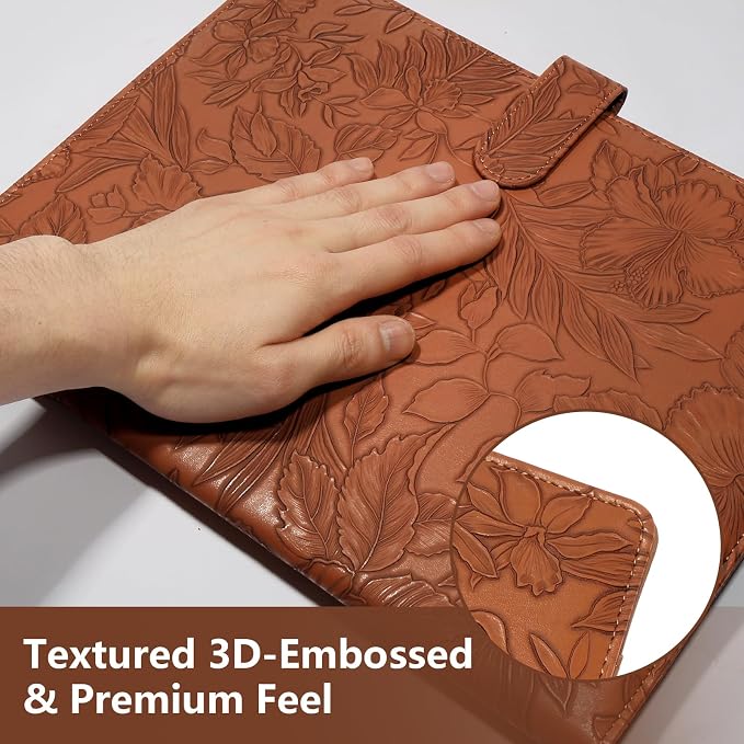 Professional Padfolio Portfolio Binder, Textured Embossing Faux Leather Folder - Image 7