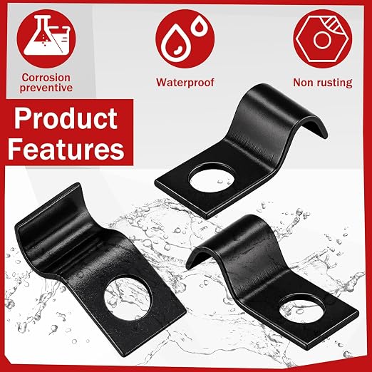 Yaocom 100 Pcs Cable Wire Screw Clips 1/4 Inch, Zinc Plated Steel Clamp Outdoor - Image 3