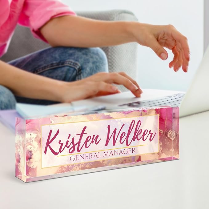 Name Plate for Desk, Desk Name Plate Personalized, Office Decor for Women Men - Image 6
