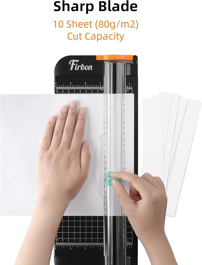 Firbon 2Pcs Refill Blades for A4 A5 Paper Cutter, Spring-Loaded Safeguard - Image 3