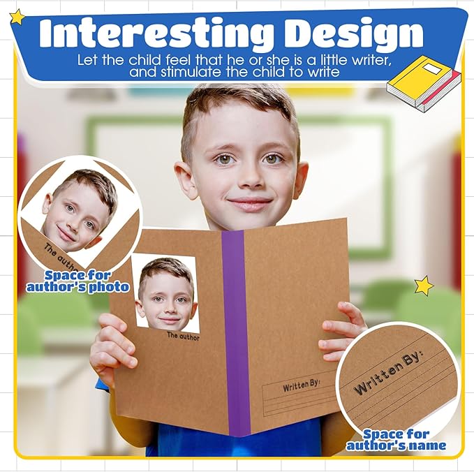 Henoyso 20 Pcs Primary Composition Notebook 9 3/4 x 7 1/2 Inch Kids Journal, Back to School Supplies, K-2 Primary Writing Notebook for Kids Student Draw and Write Story Journal (Fresh Color)-DeskLoop Office