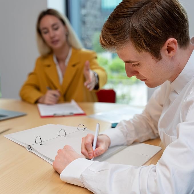 POPRUN Loose Leaf Paper, 8.5" x11" College Ruled, 100GSM / AA Grade Bulk Lined Filler Sheets, 3 Hole Punched for Binder Notebook, Office School Supplies, 3 Pack (300 Sheets)-DeskLoop Office