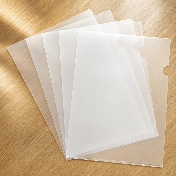 10 Pack Thick Clear Plastic Folders – Fits A4 & Letter Size Paper 8.5x11 Inch by Unknown
