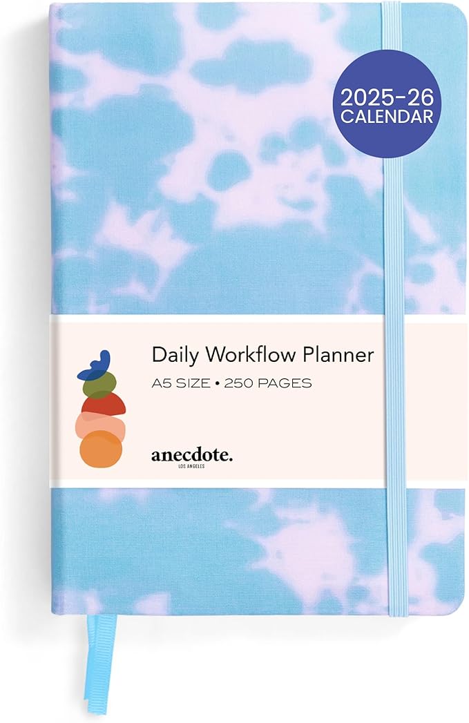 Anecdote 2025-2026 Planner: A Monthly, Weekly & Daily Planner 2025-2026 for Planning Your Success - A5 Size Hardcover Start Anytime and Achieve your Goals - Tie Dye-DeskLoop Office