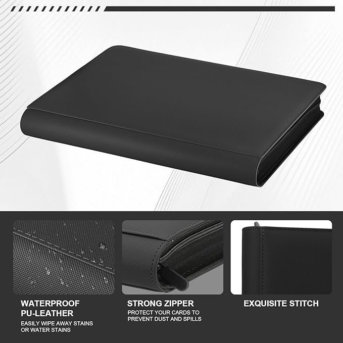 16 Pocket Toploader Binder, Holds 640 Top Loaders, Top Loader Binder - Image 4