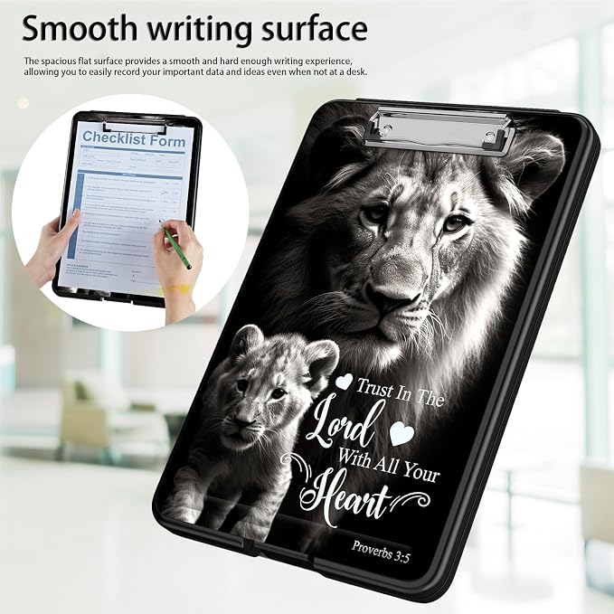 Clipboard with Storage, Office Supplies Nursing Clipboards Folder with Pen - Image 5