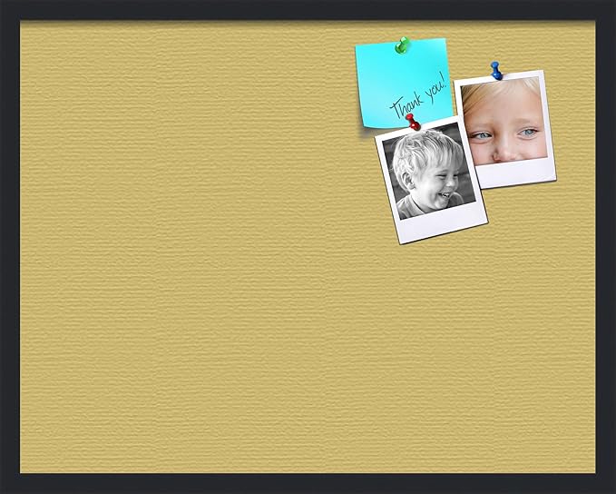 PinPix 28x22 Inch Cork Bulletin Board. This Decorative Framed Pin Board Comes with Honey Pastel Design and a Satin Black Frame. Ideal for Home Office Decor or Message Board (PinPix-1810)-DeskLoop Office