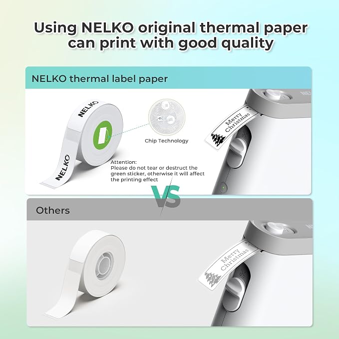 Nelko Label Maker Machine with Tape, P21 Bluetooth Label Printer, Wireless Mini - Image 8