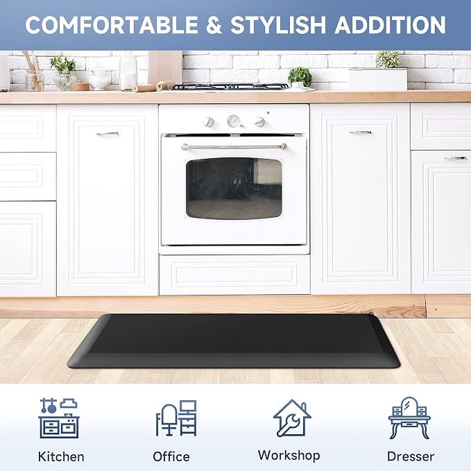StepRite 4/5 Inch Thick Kitchen Mat Anti Fatigue Mat Kitchen Rugs Kitchen Decor - Image 7