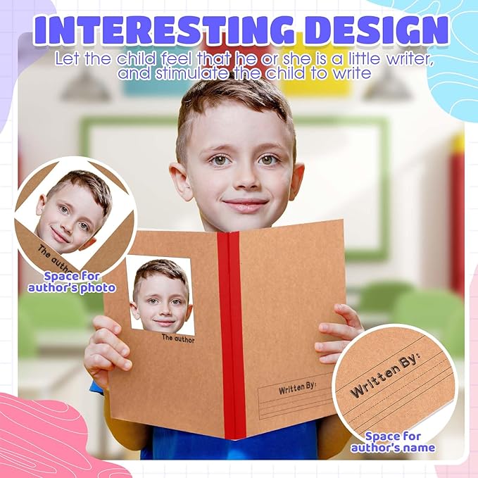 Henoyso 40 Pcs 120 Pages Primary Composition Notebooks K-2, Primary Journal Grades K-2, Writing Journal Practice Notebook for Kids in Preschool, Kindergarten, Back to School Supplies (Rainbow)-DeskLoop Office