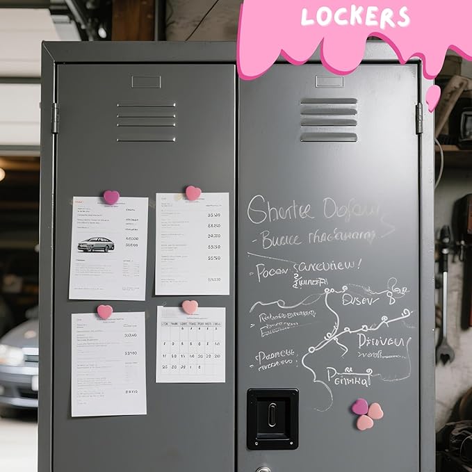 30PCS Heavy Duty Fridge Magnets - Small Cute Refrigerator Magnets for Whiteboard, Lockers & Kitchen, Cute Strong Magnets - Mini Decorative Magnet for Home, School, Office, Crafts, Locker (Pink)-DeskLoop Office