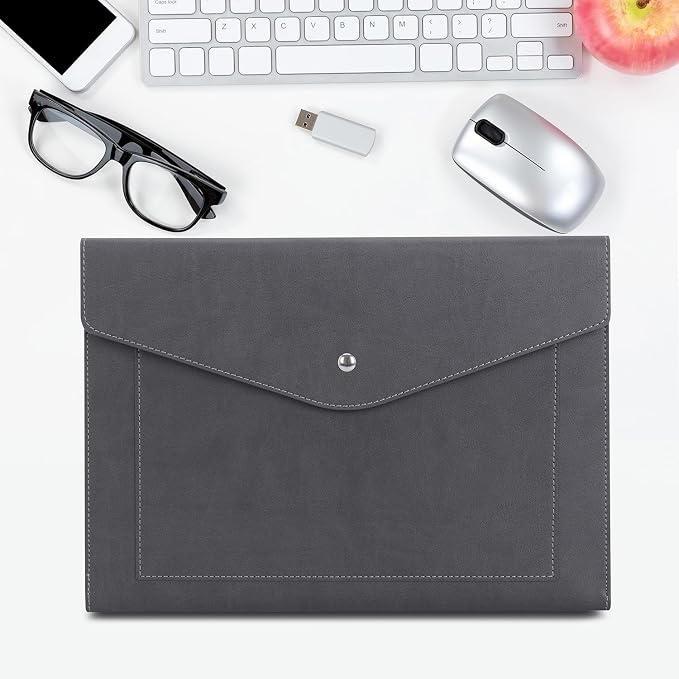 Wason Expanding A4 Document File PU Leather Envelope Case Holder-Large Size - Image 5