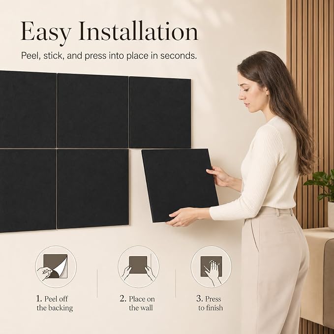 Felt Bulletin Board Tiles, Large Cork Board Alternative, 24 x 36 in | 0.35 in - Image 4