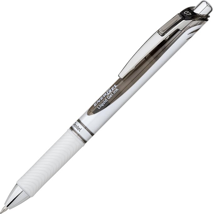 Pentel EnerGel Pearl Retractable Gel Pen, Metal Tip, Medium Point - Image 2