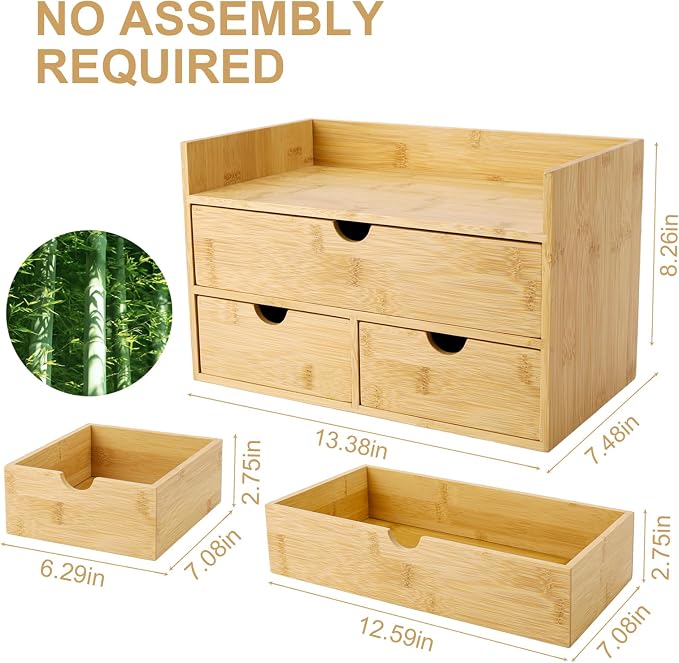 Charmewooden Bamboo Desk Organizer - Image 2