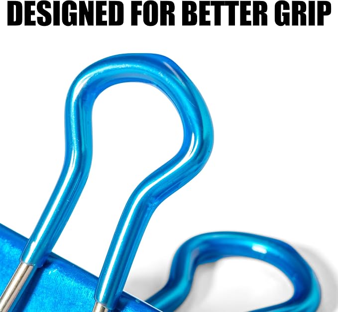 Officemate 31054 Easy Grip Medium Binder Clips, 6 packs of 12 clips each - Image 3