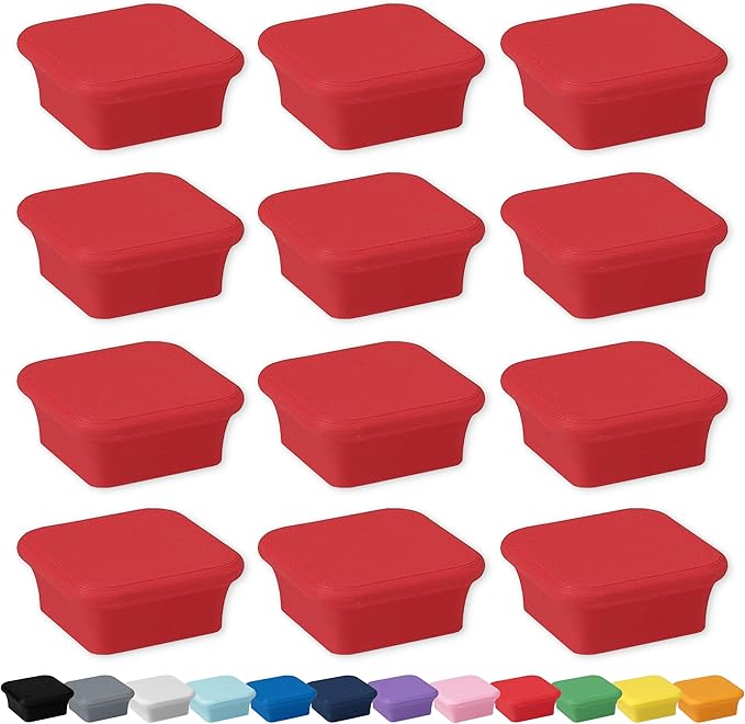 Glassboard Studio MiniBar Magnet - Strong Neodymium Rare Earth Magnets for Fridge, Whiteboard, Locker & Magnetic Glassboards - Ideal for Crafting & Office Use - Strong Fridge Magnets (Cherry Red, 12)-DeskLoop Office