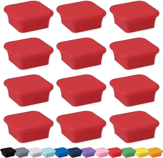 Glassboard Studio MiniBar Magnet - Strong Neodymium Rare Earth Magnets for Fridge, Whiteboard, Locker & Magnetic Glassboards - Ideal for Crafting & Office Use - Strong Fridge Magnets (Cherry Red, 12)-DeskLoop Office