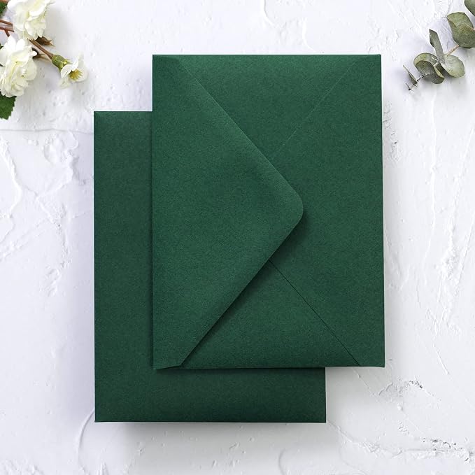PONATIA 50 Pack A1 Envelopes, 3 5/8 x 5 1/8 Inches Emerald Green Envelopes - Image 6