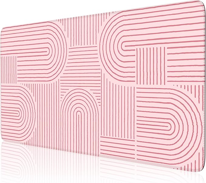 iCasso Pink Desk Matt for Desktop, Cute Desk Pad Mat, Large Mouse Pad, by iCasso