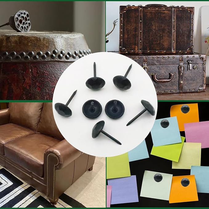 110pcs Upholstery Tacks for Furniture, Metal Upholstery Nails Decorative Thumb - Image 7