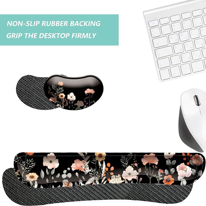 Keyboard Wrist Rest Mouse Wrist Support Set, Memory Foam Wrist Rest Pad - Image 4