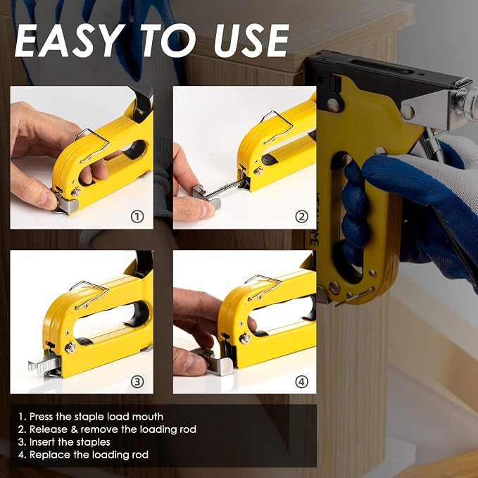 Upholstery 4 in 1 Staple Gun Heavy Duty, - Image 3