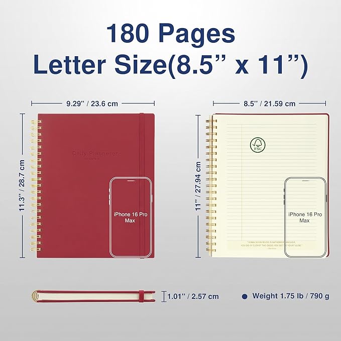AuroPlanner Undated Daily Planner To Do List Hourly Schedule 2028 2027 2026 - Image 5