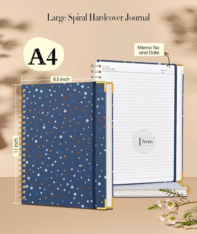 Cute Spiral Notebook Journal for Women, 200 Pages Lined Notebooks 8.5” x 11” - Image 3