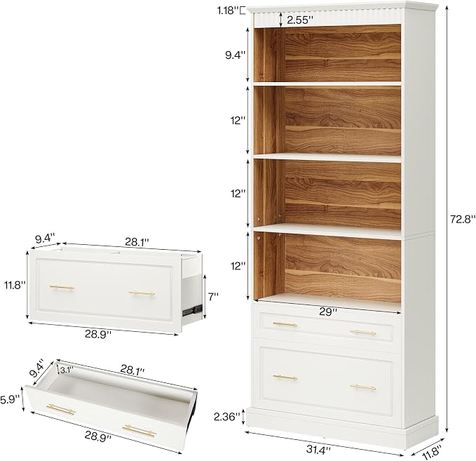 Tribesigns Way to Origin 2-Drawer Vertical File Cabinet - Image 2