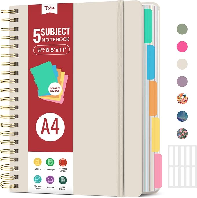 Hardcover Spiral Journal Notebooks by Taja