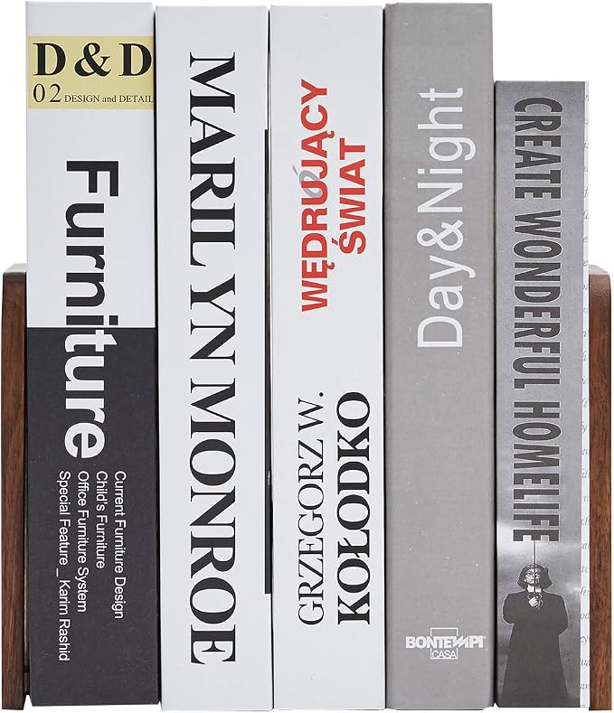 Pandapark Wood Bookends, Non-Skid Bookend - Image 4