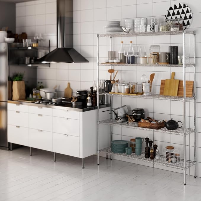 Regal Altair 14" Deep x 54" Wide x 74" Height Wire Shelving Kit | 5-Tier | NSF - Image 8