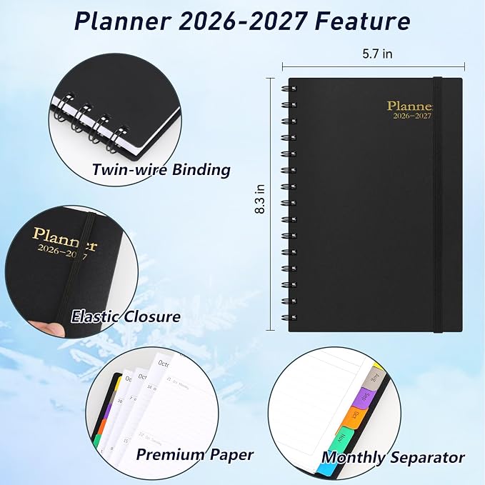 Daily Planner 2026-2027, 18-Month Weekly and Monthly Calendar Planner, July - Image 6