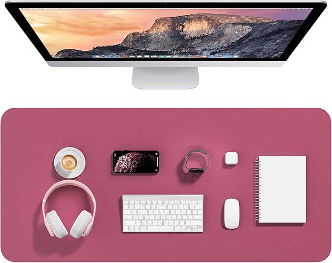Hsurbtra Desk Pad, 35.5" x 17" PU Leather Desk Mat, XXL Extended Mouse Pad by Hsurbtra