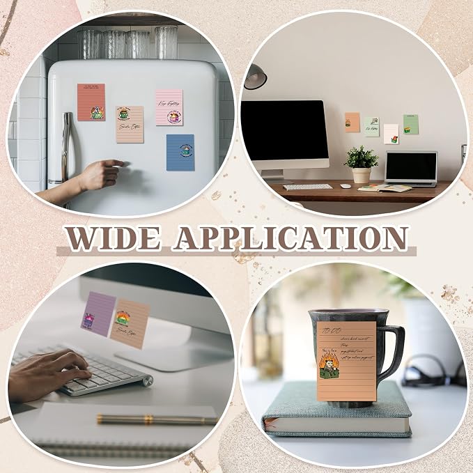12 Pcs Funny Sticky Notes for Work 4x3 Inches Sarcastic Self Adhesive Notepads - Image 5