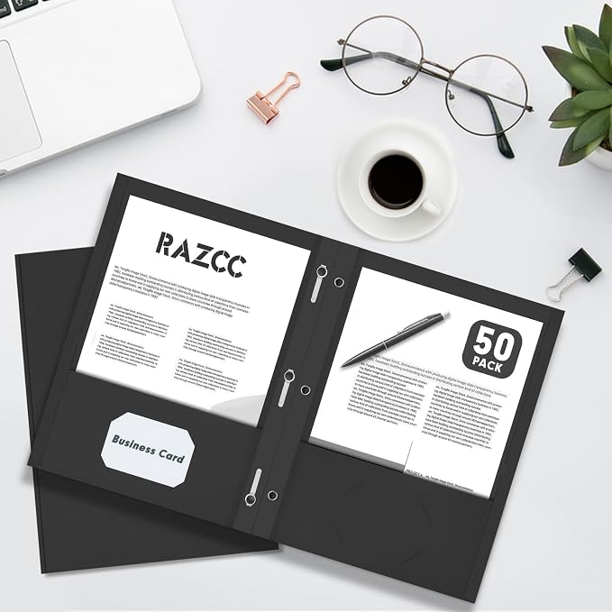 RAZCC 50 Pack Two Pocket Folders - Image 7