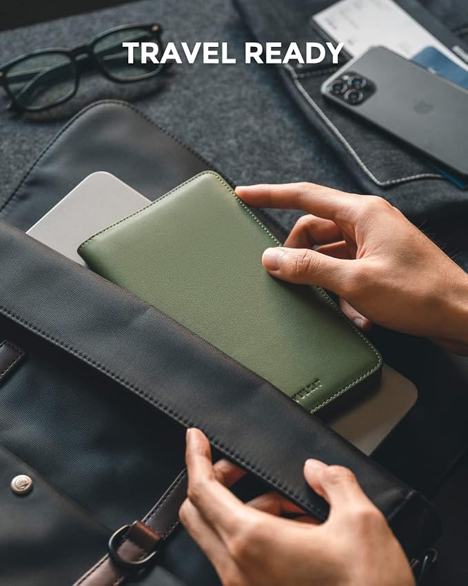 VULKIT Passport Holder Wallet RFID Blocking Travel Wallet - Image 5