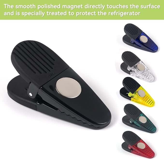 3-1/4" Length Plastic Refrigerator Magnet Clips Set - Image 2