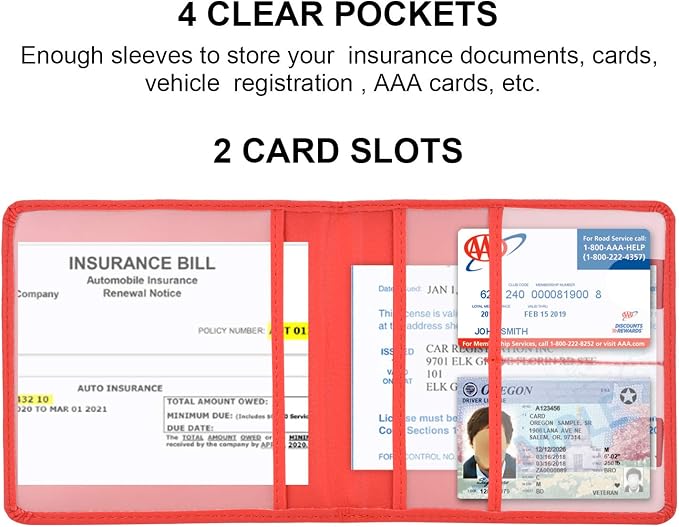 Cacturism Car Registration and Insurance Holder, Vehicle Glove Box Car - Image 2