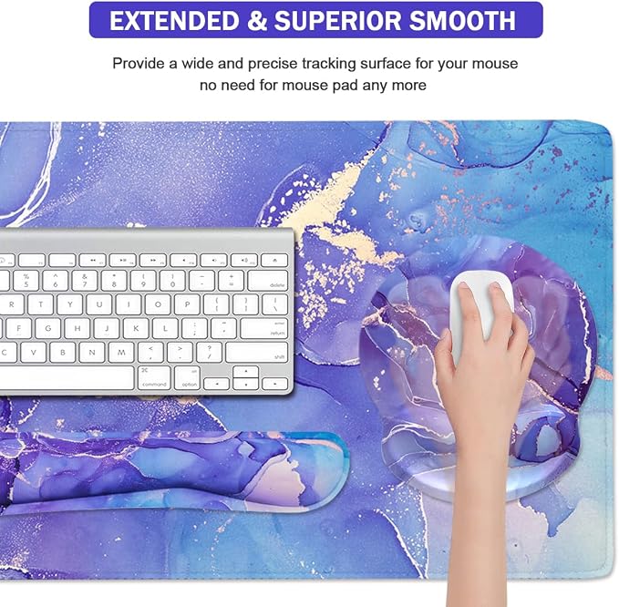 4-in-1 Gaming Mouse Pad Wrist Support Set，Desk Pad + Mouse Pad - Image 5