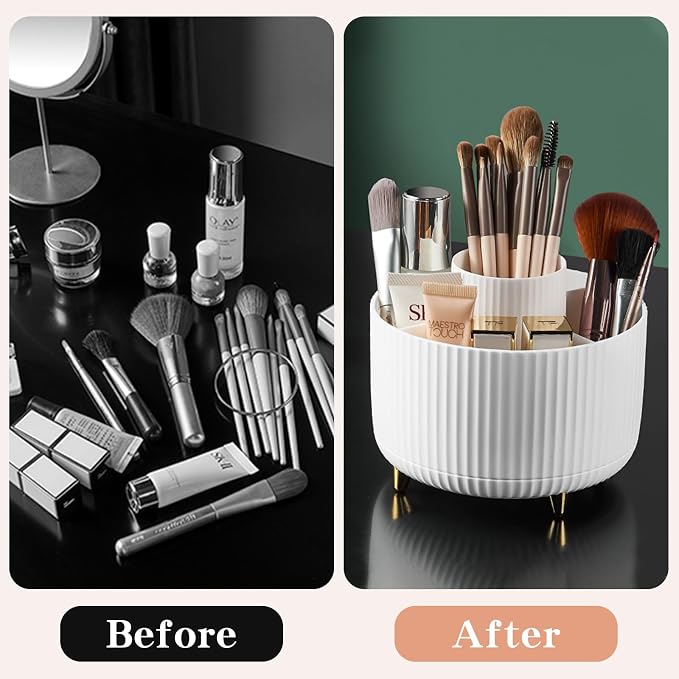 fanado 360° Rotate Makeup Brush Holder Organizer, Makeup Organizers Countertop - Image 8