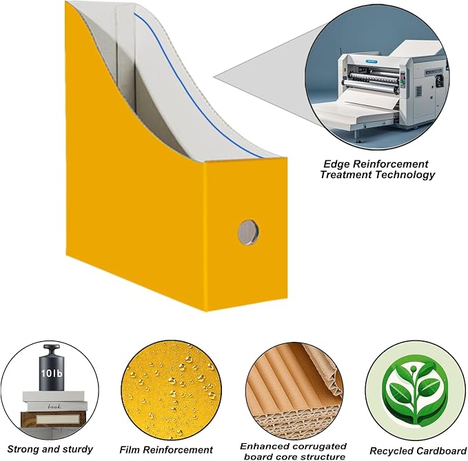 Limitliho 6 Pack Cardboard Magazine Holder - Image 2