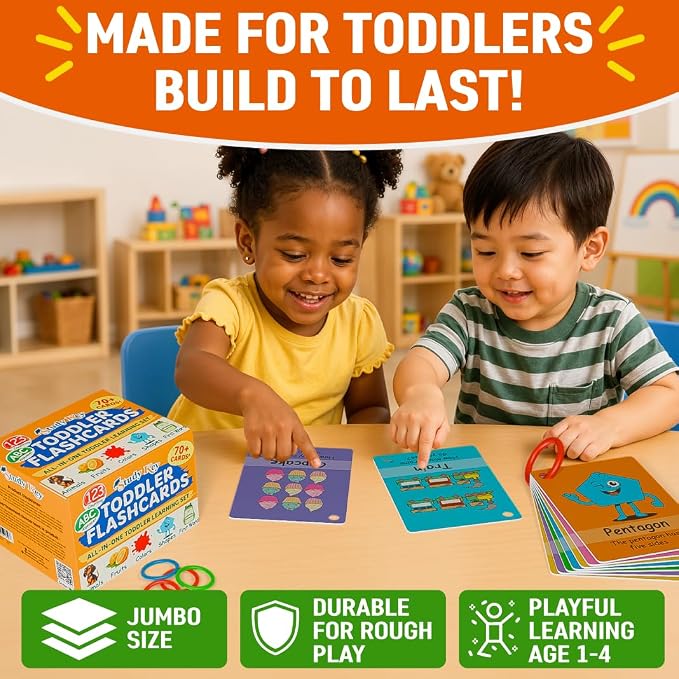 STUDYKEY ABC Flash Cards for Toddlers 1-3–First Words, Alphabet Flashcards - Image 7