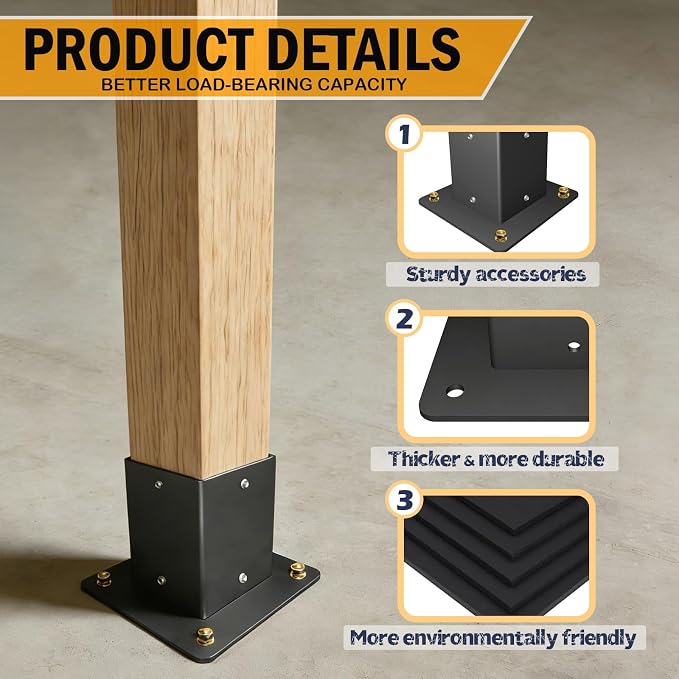 2" x 2" Sign Post Square Sign Post Anchor Base | Surface Mount Base | 1 Pack - Image 3