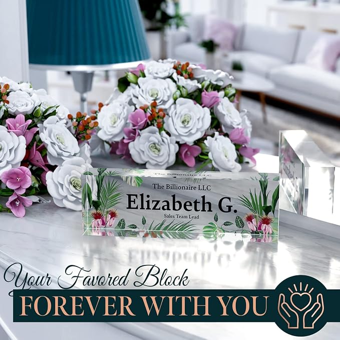 Desk Name Plate Personalized, Custom Name Plates 2½/x8 Inches, Thick - Image 5