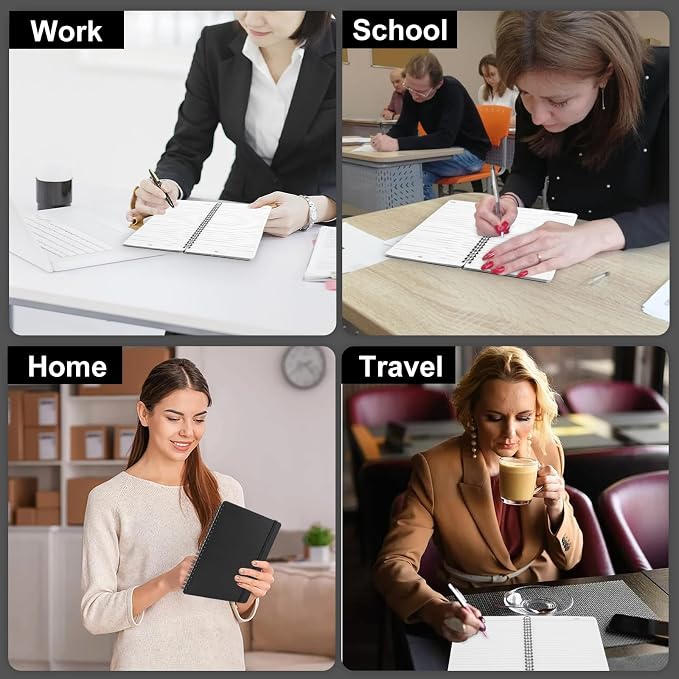 Utron Spiral Notebook For Women & Men, 5.9 x 8.3” College Ruled Notebook For - Image 7